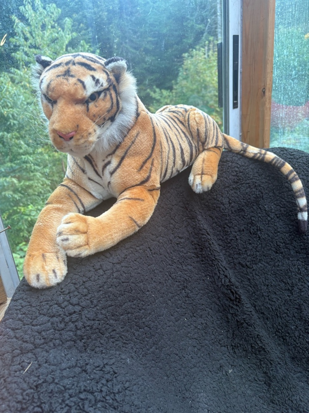 Softoys Realistic Tiger Plush 32-Inch Large Stuffed Animal Toy Big Cat